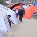 Suasana tenda pengungsian di Aceh Tamiang